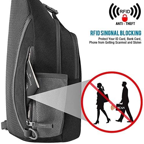 Mochila cruzada con bloqueo RFID