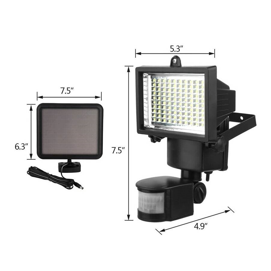 Lampara solar 100 leds con panel