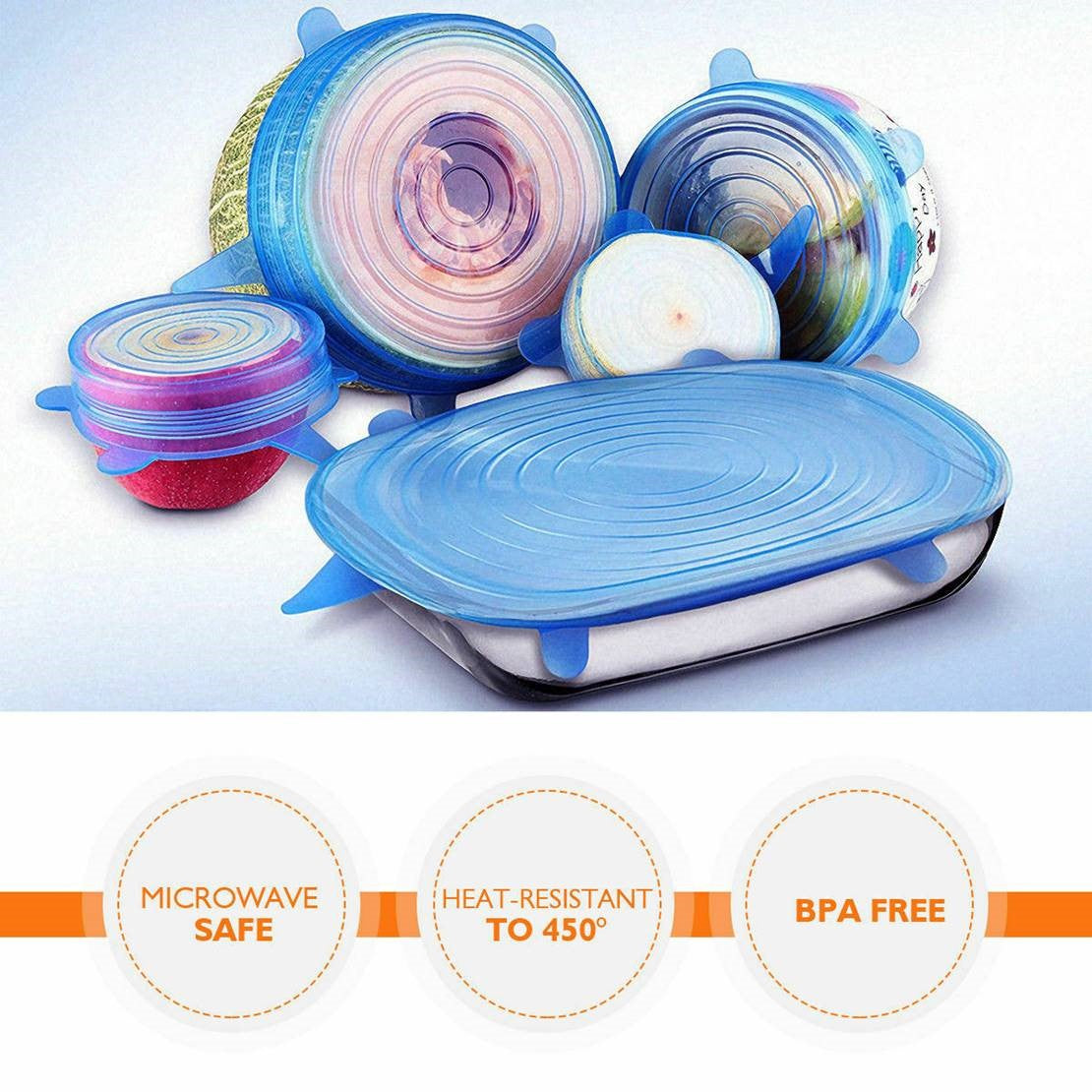 Tapas de silicone reutilizables