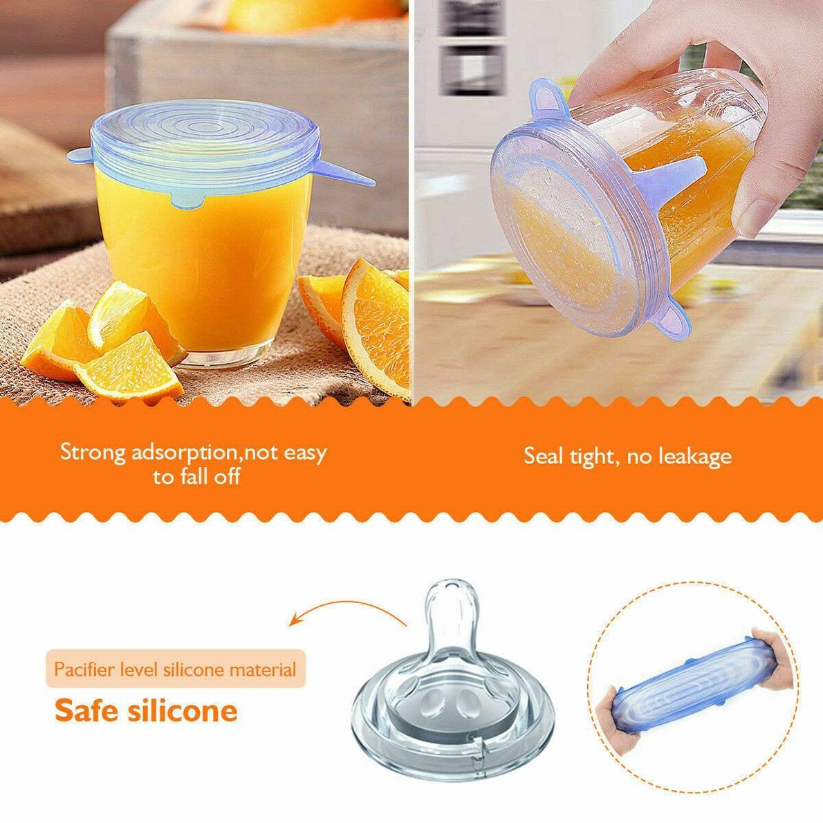 Tapas de silicone reutilizables