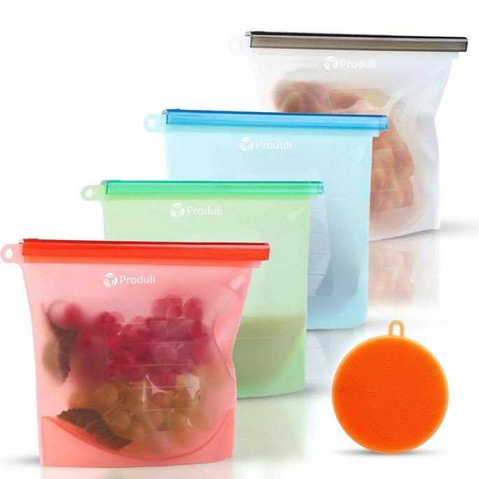 Bolsas de silicone reutilizables