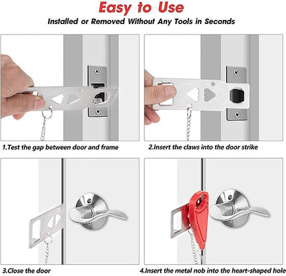 Cerradura de puerta portátil para viajes