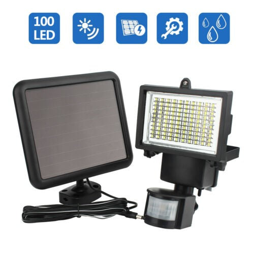 Lampara solar 100 leds con panel