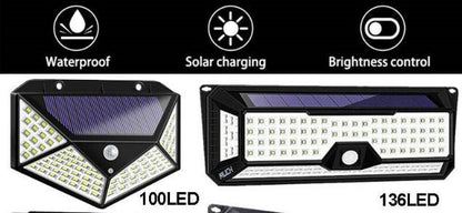 Lampara solar 136 leds
