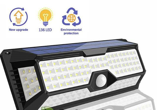 Lampara solar 136 leds