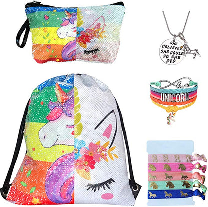 Bolso unicornio - Kit 9 piezas
