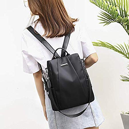 Mochila Casual Mochila Bolso Negra Mujer Mochila Antirrobo Mochila