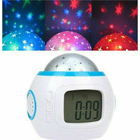 Reloj despertador con estrellas