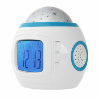 Reloj despertador con estrellas
