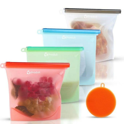 Bolsas de silicone reutilizables